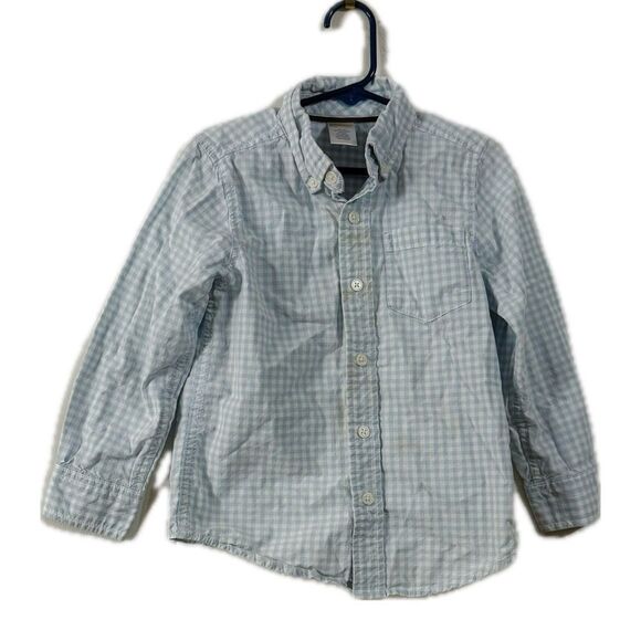 Gymboree Light Blue Checkered Button Down Shirt - Picture 1 of 4